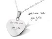 Herzanhänger mit Handschriftgravur
